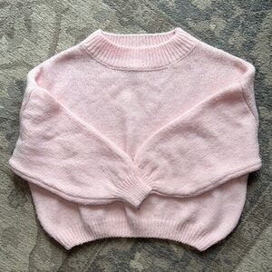 Women’s Light Pink Crop Sweater